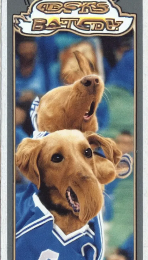 Image similar to basketball card with the dog from air bud