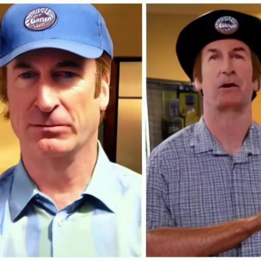 Image similar to bob odenkirk working at cinnabon, better call saul