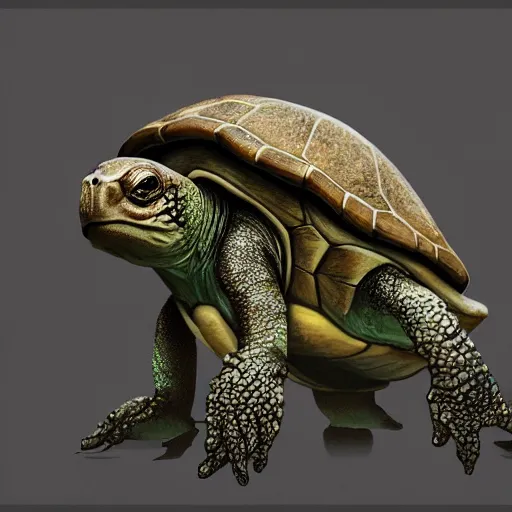 Prompt: a earth turtle recording voiceover dubbing, digital art by łukasz piskorz and patrick mcenvoy and michael komarck, intricate, highly detailed, artstation, concept art, smooth, sharp focus photo centered