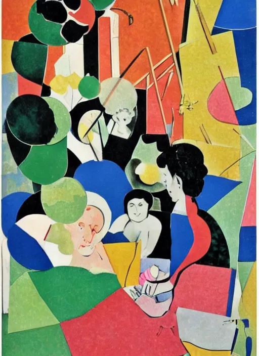 Image similar to paper collage art by henri matisse