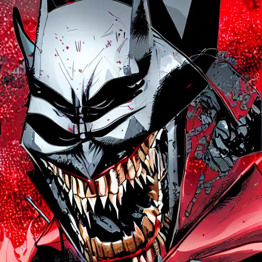 Image similar to the batman who laughs, comic strip style, dynamic lighting, fantasy concept art, trending on art station, stunning visuals, creative, cinematic, portrait, ultra detailed