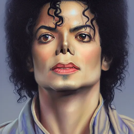 Prompt: Young Michael Jackson portrait art by Donato Giancola and Bayard Wu, digital art, trending on artstation, 4k