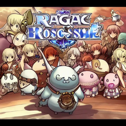 Image similar to “Ragnarok online, a large poring boss being fought by player characters”