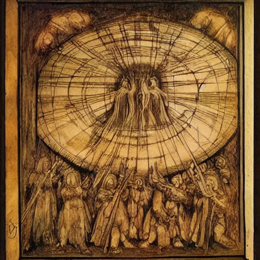 Prompt: lord of the rings by leonardo da vinci