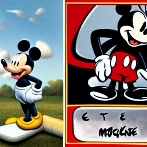 Image similar to mickey mouse is the terminator,