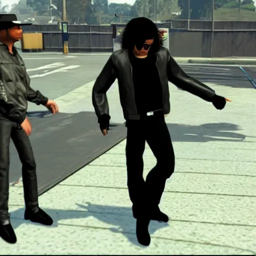 Prompt: michael jackson in gta