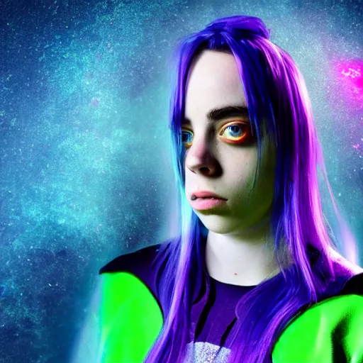 Prompt: billie eilish as a new thanos 4k