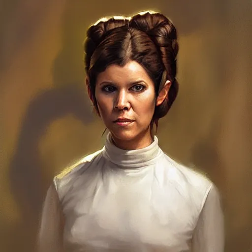 Image similar to portrait of a Princess Leia by Mandy Jurgens and Richard Schmid