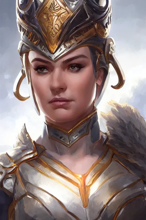 Image similar to amazon valkyrie athena, d & d, fantasy, portrait, highly detailed, headshot, digital painting, trending on artstation, concept art, sharp focus, illustration, art by artgerm and greg rutkowski and magali villeneuve