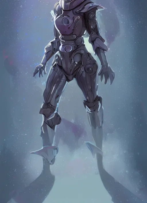 Image similar to of a full body, center frame hyper realistic digital arthero pose of a timepunk war cleric in a futuristic pearl armor, antenna tech helmet, dark gloomy environment. trending on artstation, art by lois van baarle by sung choi by john kirby artgerm style pascal blanche