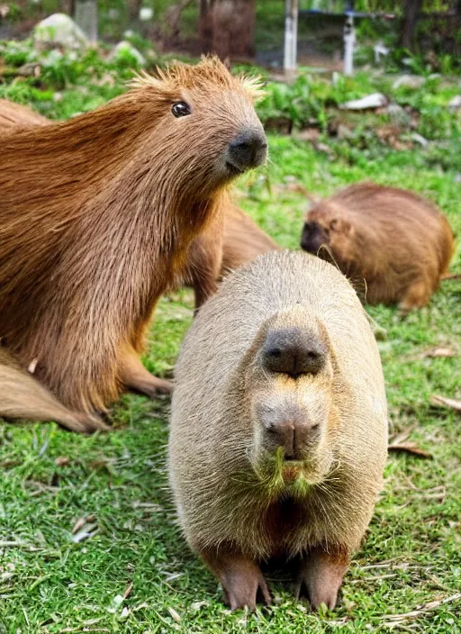 Prompt: capybara coconut fusion