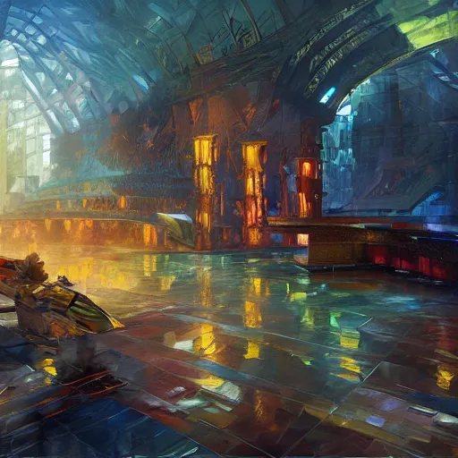 Image similar to cryengine render by android jones, syd mead, leonid afremov and john stephens