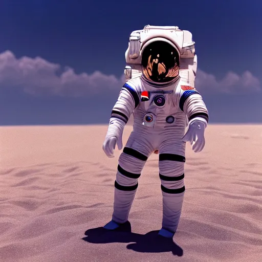 Prompt: a beautiful photo of an astronaut on the beach in the summer, 1 9 7 0, soft light, morning light, photorealistic, realistic, octane, 8 k, cinematic shot