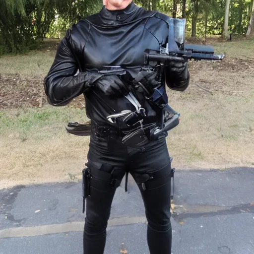 Image similar to I won my costume contest with my Terminator cosplay