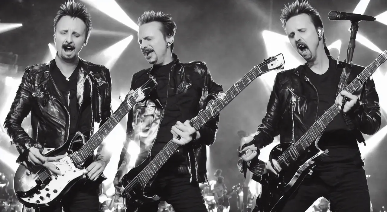 Image similar to matt bellamy feat. james hetfield, 2 0 1 5 live music video, official music video