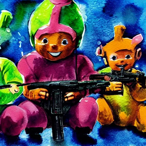 teletubbies with guns