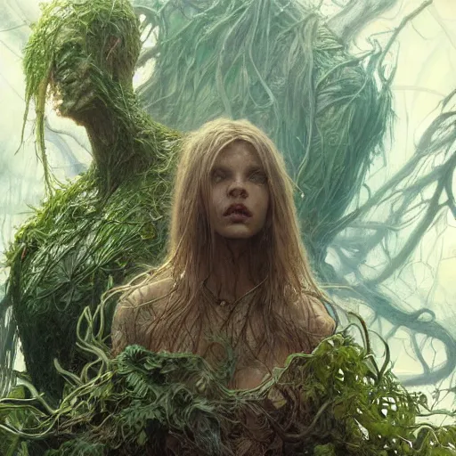 Prompt: beautifull painting of swamp thing, ultra realistic, concept art, intricate details, eerie, highly detailed, photorealistic, octane render, 8 k, unreal engine. art by artgerm and greg rutkowski and alphonse mucha