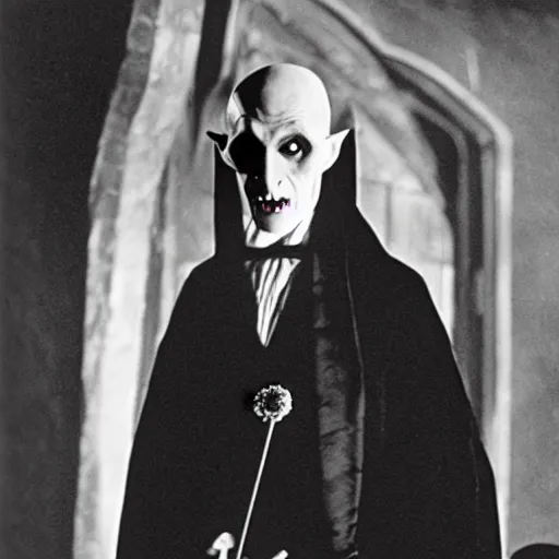 Prompt: dracula in the 1 9 2 2 nosferatu movie