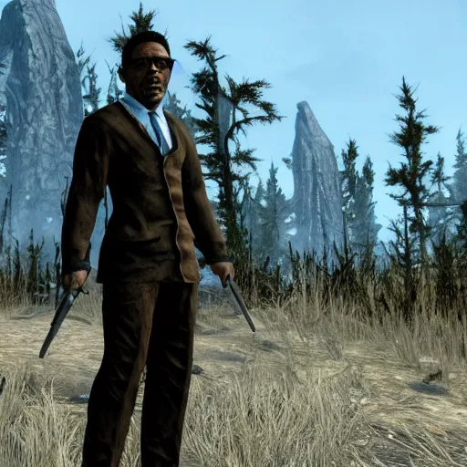 Image similar to in - game screenshot of gustavo fring in skyrim