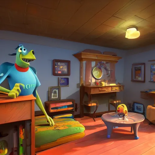 Image similar to pixar environment, renderman