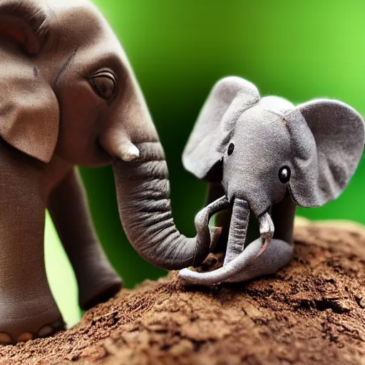 Image similar to a really tiny elephant next to an ant
