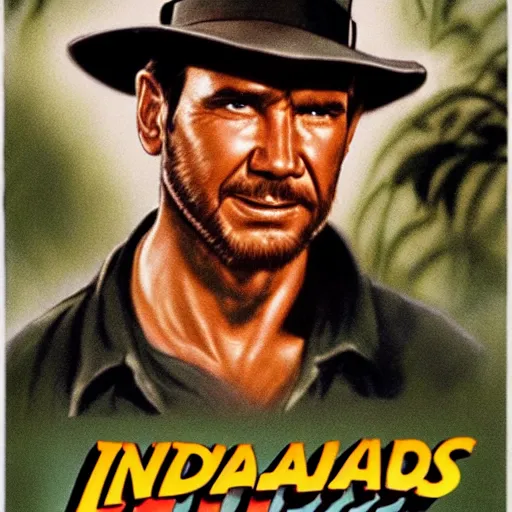 Prompt: indiana jones and the killer plant movie poster