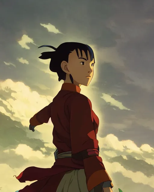 Image similar to ty lee from avatar : the last airbender, full shot, atmospheric lighting, detailed face, by makoto shinkai, stanley artger m lau, wlop, rossdraws, james jean, andrei riabovitchev, marc simonetti, krenz c