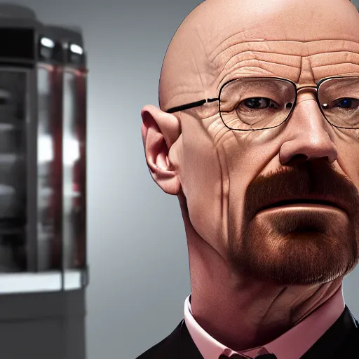 Image similar to Walter White, Burger king manager, 4k