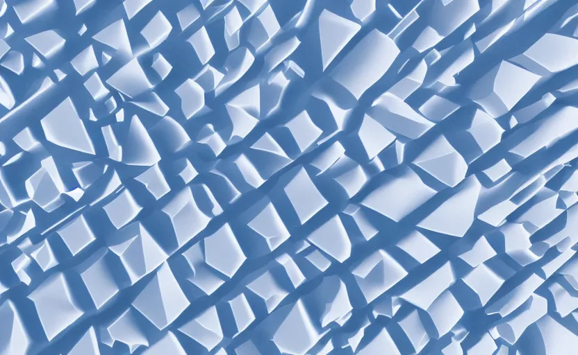 Prompt: snow palette geometry, abstract, render, 480p, reduced quality