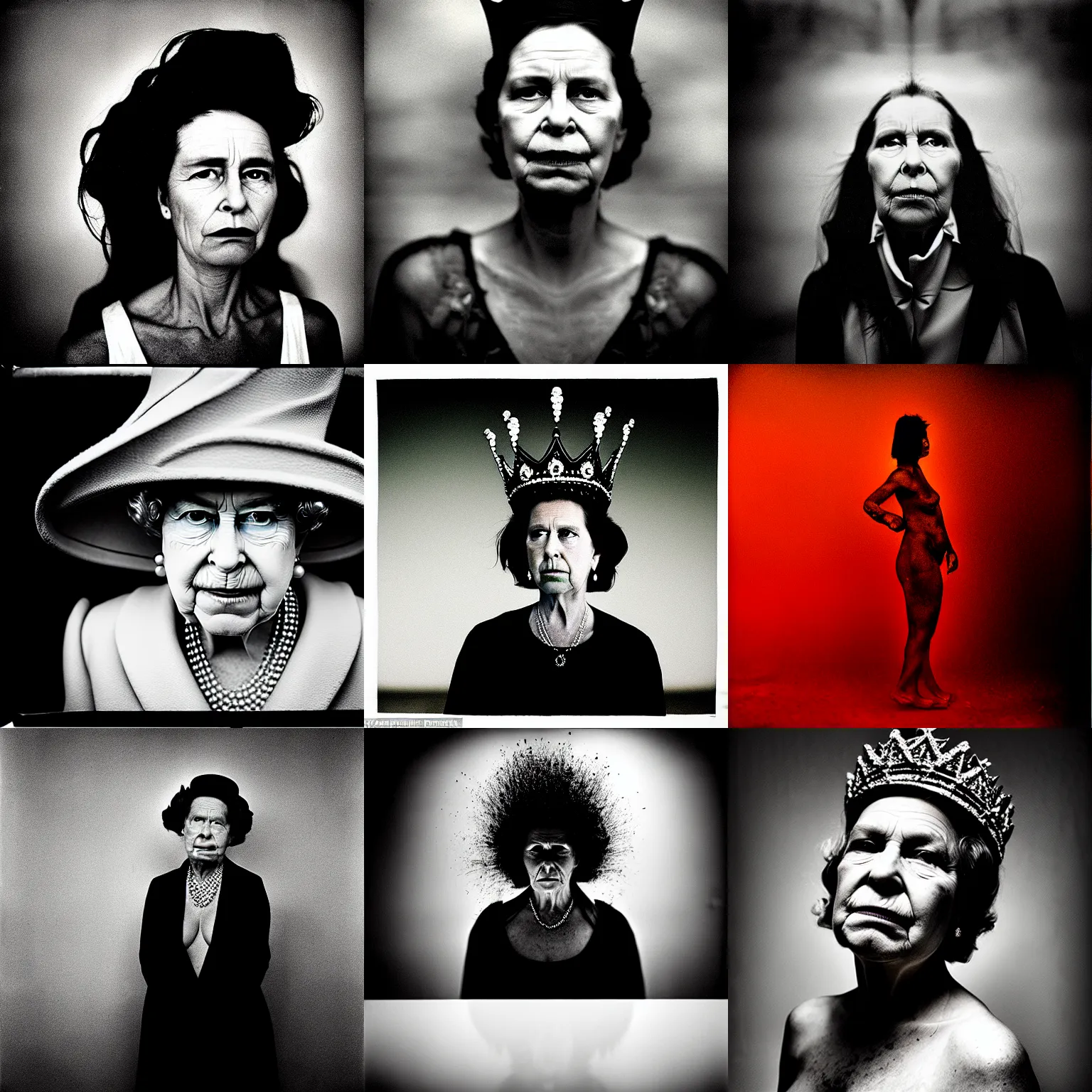 Prompt: Portrait of the Queen of the Underworld by Trent Parke, dynamic, clean, detailed