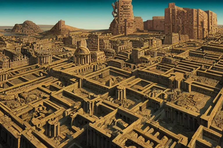 Prompt: an ancient roman city, by paolo eleuteri serpieri and tomer hanuka and chesley bonestell and daniel merriam and tomokazu matsuyama, clearly defined outlines, unreal engine, high resolution render, featured on artstation, octane, 8 k, highly intricate details, vivid colors