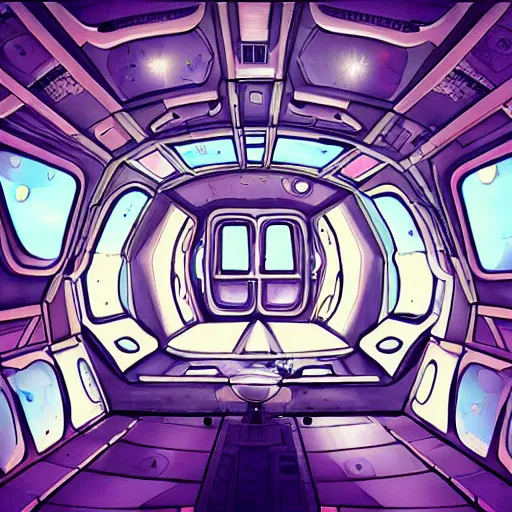 Prompt: inside a spaceship, digital art, art station