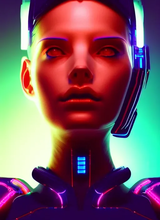 Image similar to a american female humanoid, cyber neon lighting, futurism, intricate futuristic jewelry, cyberpunk high fashion, glamor profile pose, hyper photorealistic, crispy quality, digital photography, trending in artstation, trending in pinterest, cinematic, 4 k ultra hd, art by pascal blanche, art by greg rutkowski,