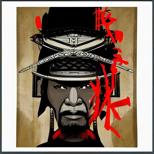 Image similar to samurai album art, poster, cover art