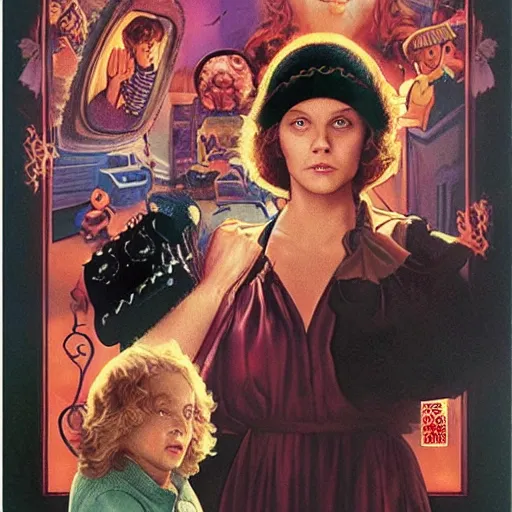 Prompt: Poster for the movie Grandma released in 1986 illustrated by Drew Struzan