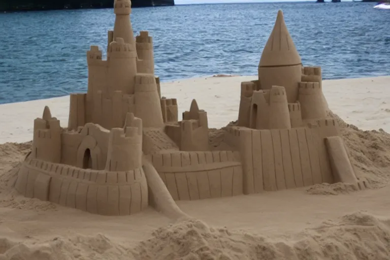 Image similar to a completed sand castle