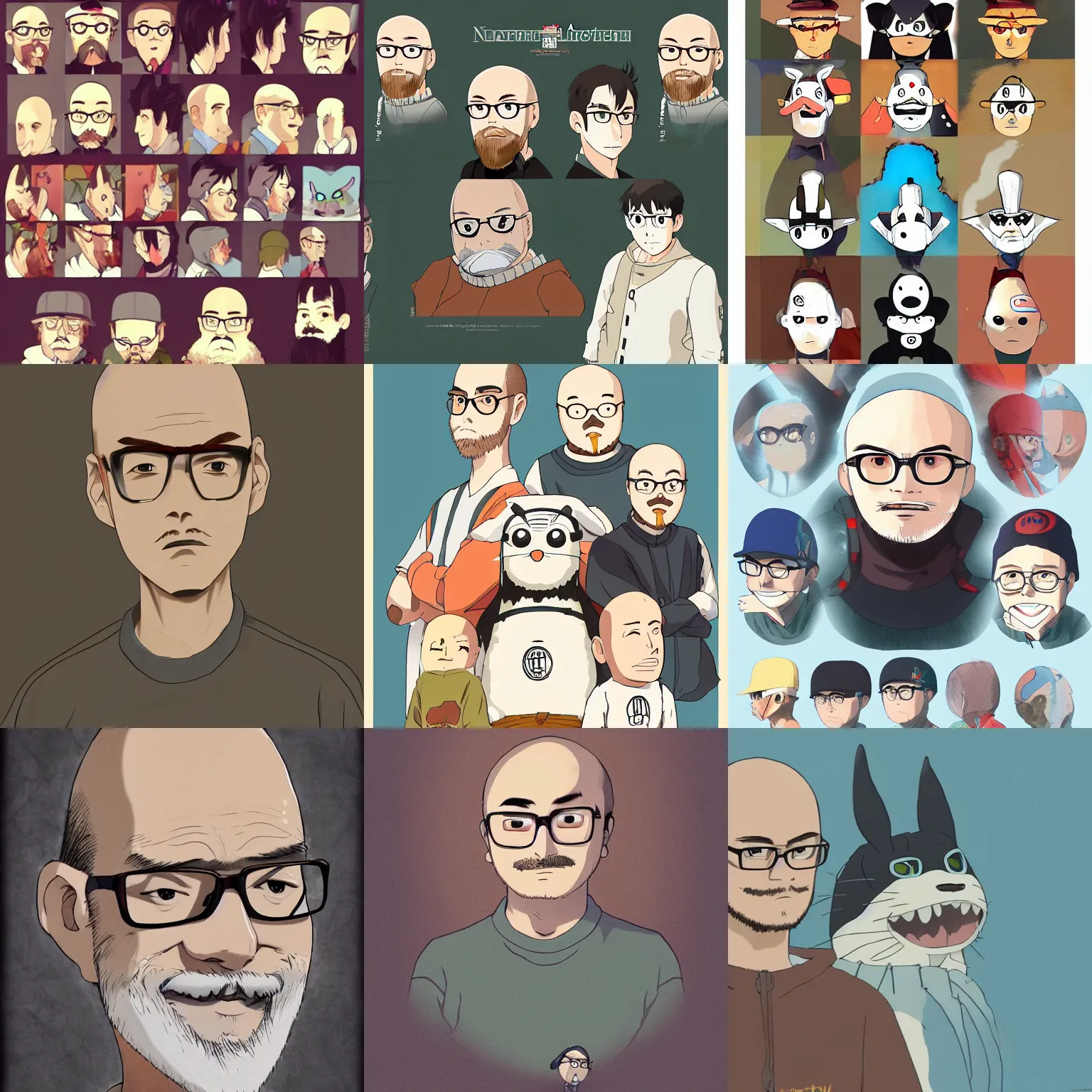 Prompt: a portrait of northernlion by studio ghibli, hayao miyazaki, trending on artstation