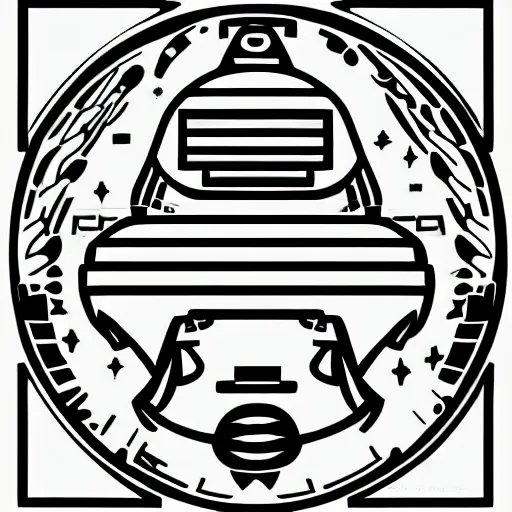 Prompt: aztec astronaut god glyph