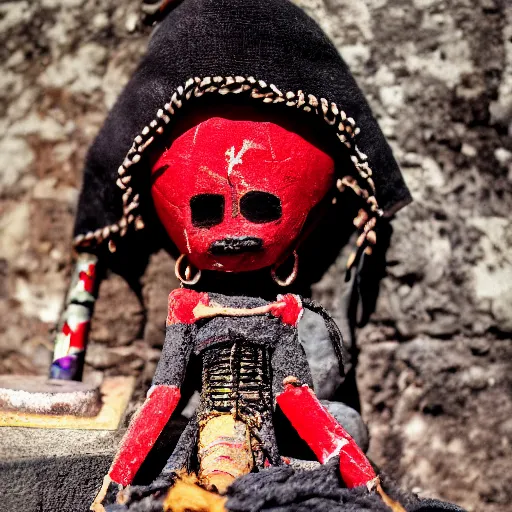 Prompt: haitian voodoo doll named bjorn, photography