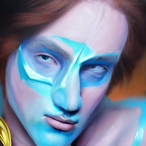 Prompt: realistic Portrait painting of young man as Mutate Cinderella, made by Michaelangelo, physical painting, Sharp focus,digital art, bright colors,fine art, trending on Artstation, unreal engine.