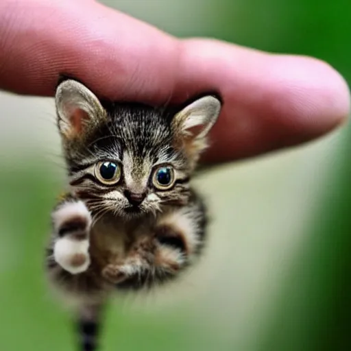 Image similar to photo of world ’ s smallest cat the size of a honeybee