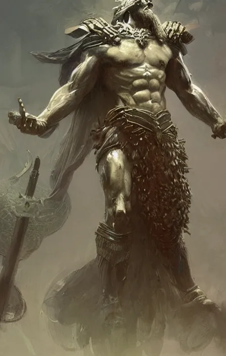 Mythology of Tyr the god of war, D&D, fantasy,, Stable Diffusion
