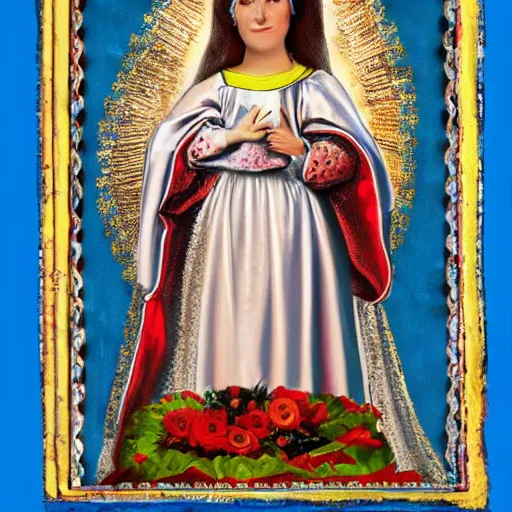 Prompt: rosalia as the virgencita