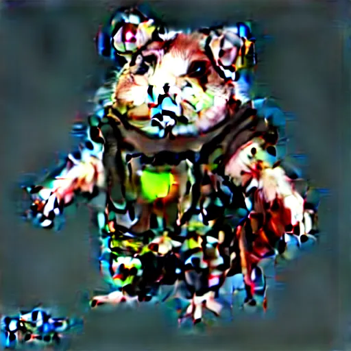 Prompt: a cute cyberpunk hamster as a supervillain, steam punk, gothic, 4 k