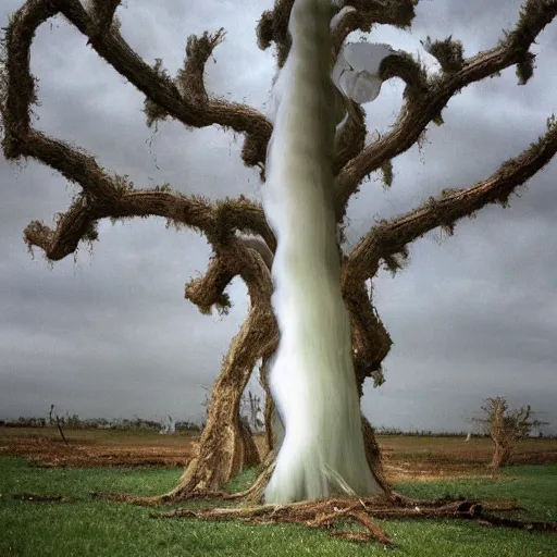 Image similar to a tornado tornado tree hybrid