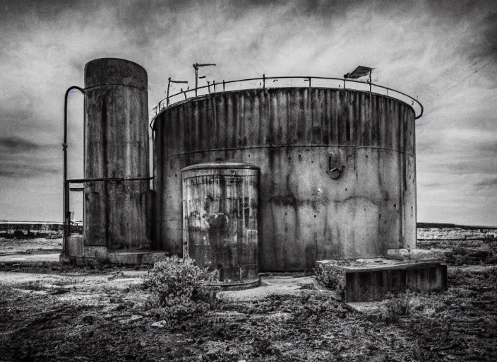 Image similar to Professional Photography, Nikon, Post apocalyptic water tank,