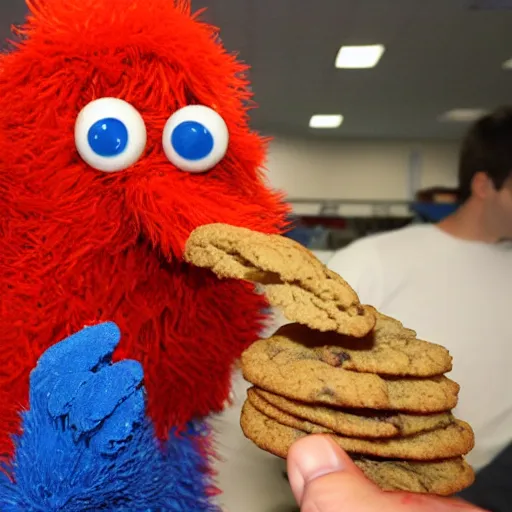 Image similar to snuffleupagus eating cookies