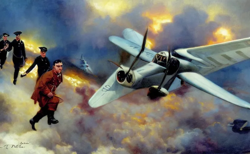 Image similar to adolf hitler escaping by plane to argentina by tony sart and delphin enjolras and daniel f. gerhartz