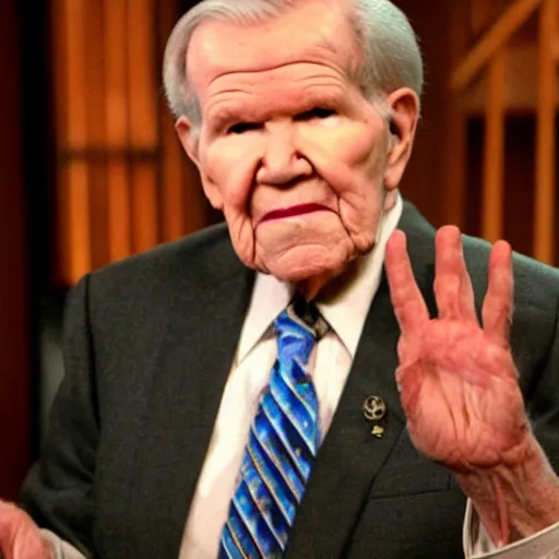 Prompt: pat robertson as satan