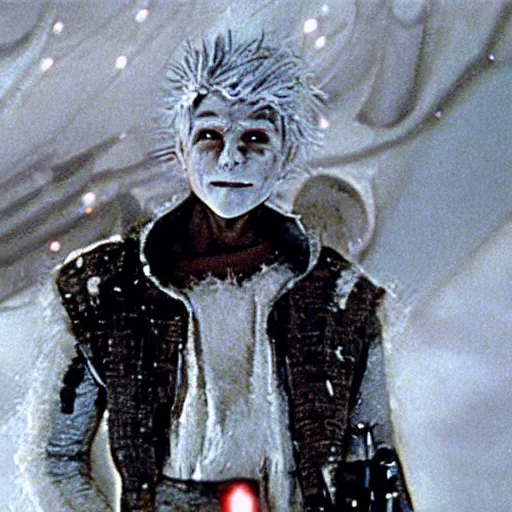 Prompt: a film still of jack frost in star wars 1 9 7 7 realistic, detailed, wearing suit